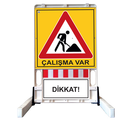 Katlanır Uyarı Levhalı Bariyer